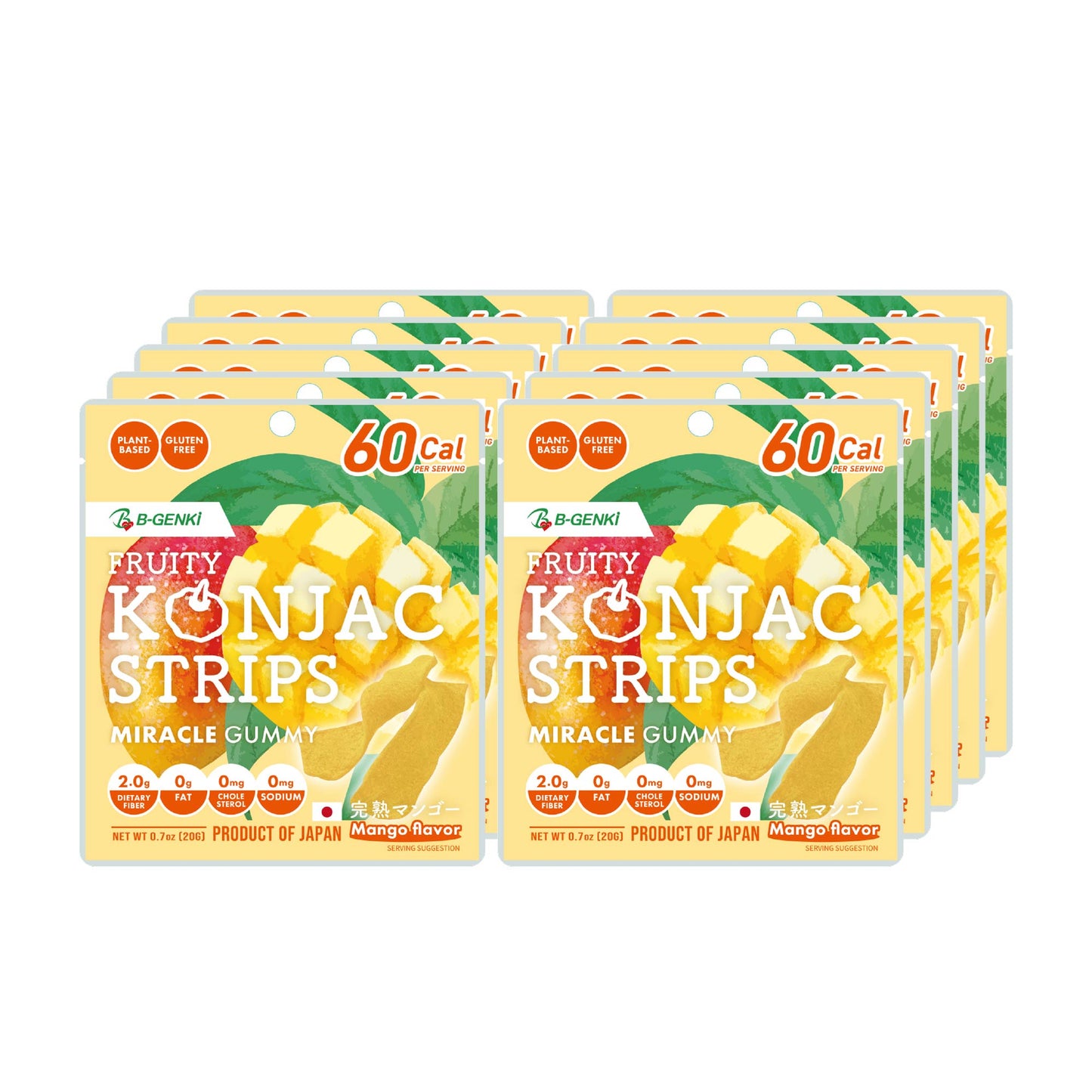 FRUITY KONJAC STRIPS Mango 10p SET