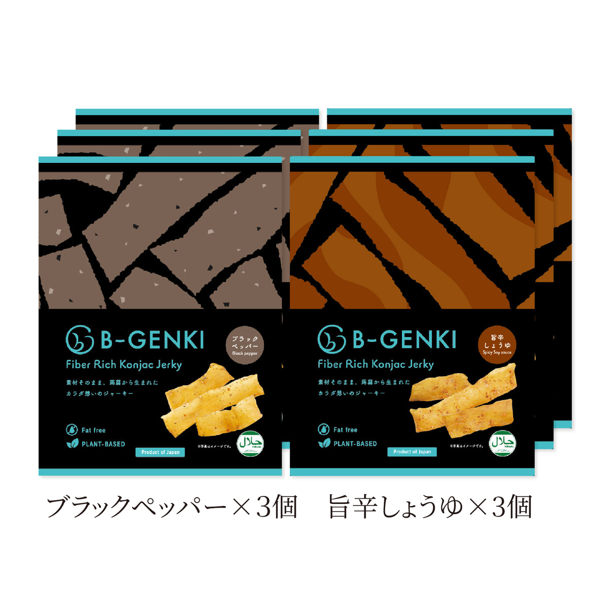 Fiber Rich Konjac Jerky Assort 6p set